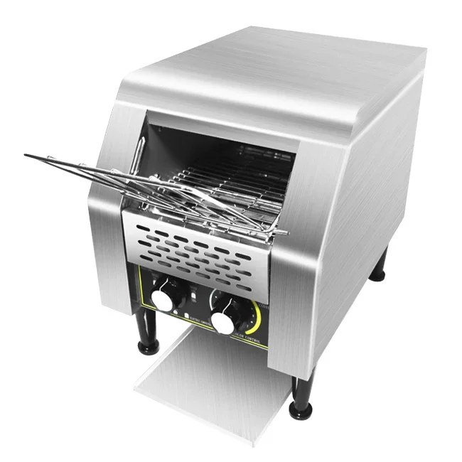 Professional Commercial Stainless Steel Electric Conveyor Toaster Burger Toaster For Dicos Fast Food Restaurant