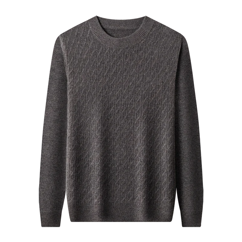 100% 캐시미어 양모 남성 의류, 두꺼운 긴 소매 점퍼, 남성 양 양모 스웨터, 가을 겨울 패션