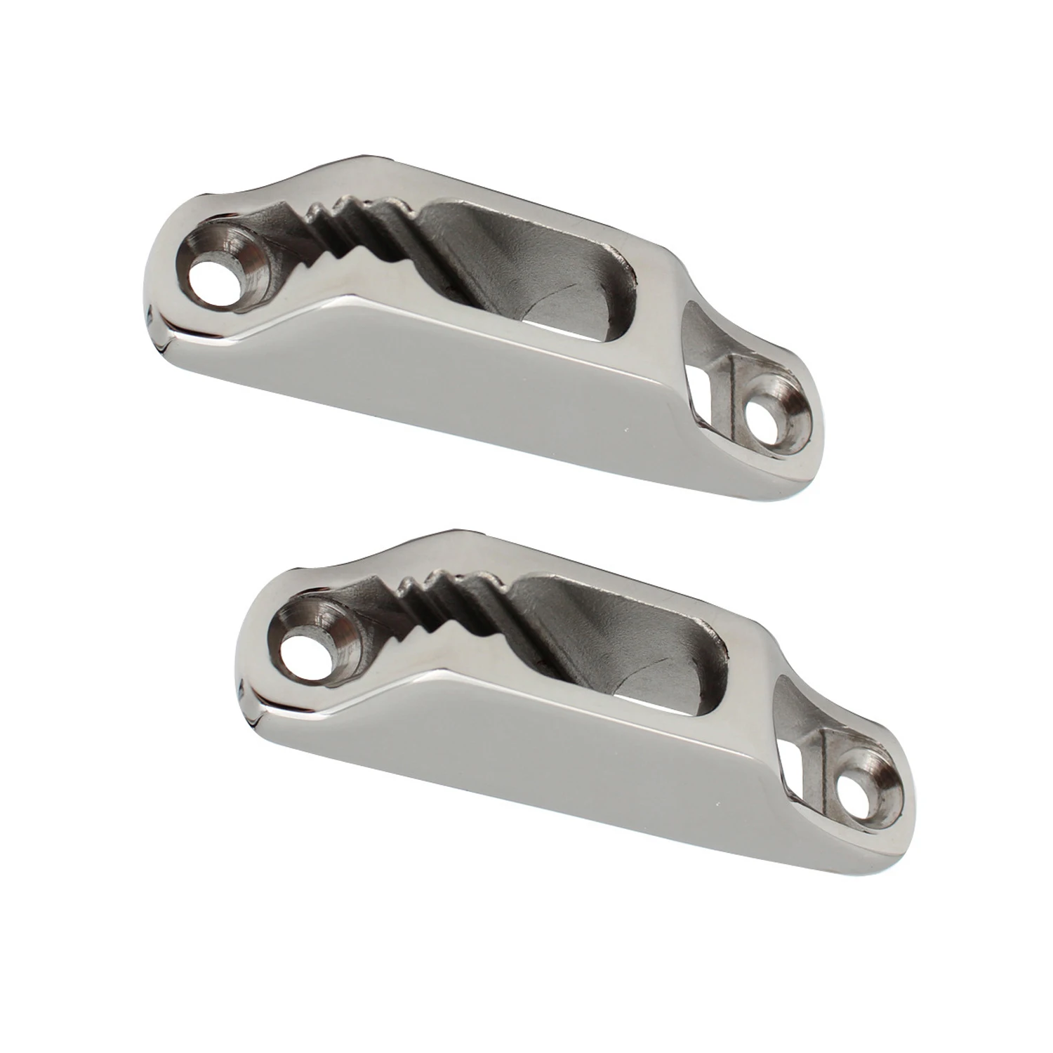 

2 Pcs Marine Grade 316 Stainless Steel 18mm*82mm Boat Yacht Rope Clam Cleat Replace For Rope 6mm