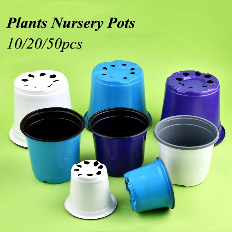 10/20/30Pcs Plastic Flowerpot Nursery Pot Cultivation Succulent Plant Flowerpot Planting Seedling Pot Thickened Nursery Pots