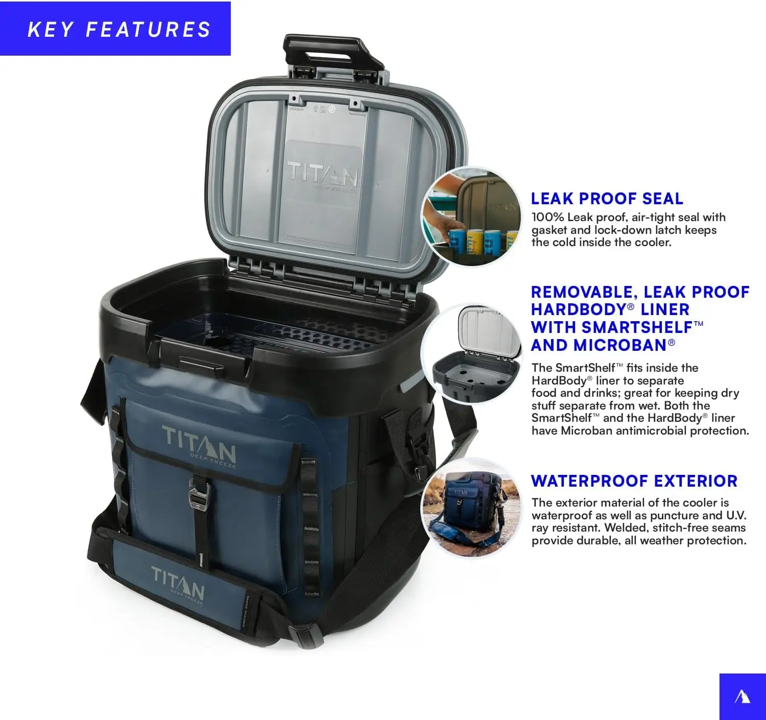 Freeze Welded Coolers and Welded Backpacks Leak Proof, Microban Protection, and Multi-Day Ice Retention