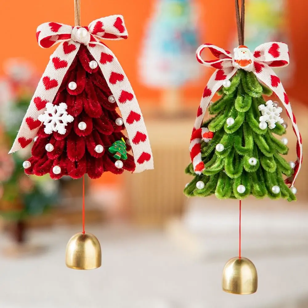 Handmade Christmas Tree DIY Twist Stick Plush Cartoon Christmas Tree Pendat Material Package Craft Creative