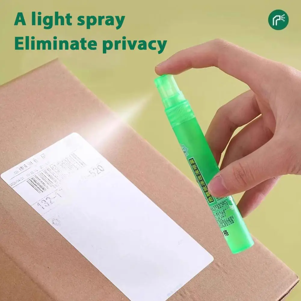 Privacy Cover Spray 10ml Privacy Protection Spray Pen for Concealing Information Thermal Paper Correction Fluid Spray