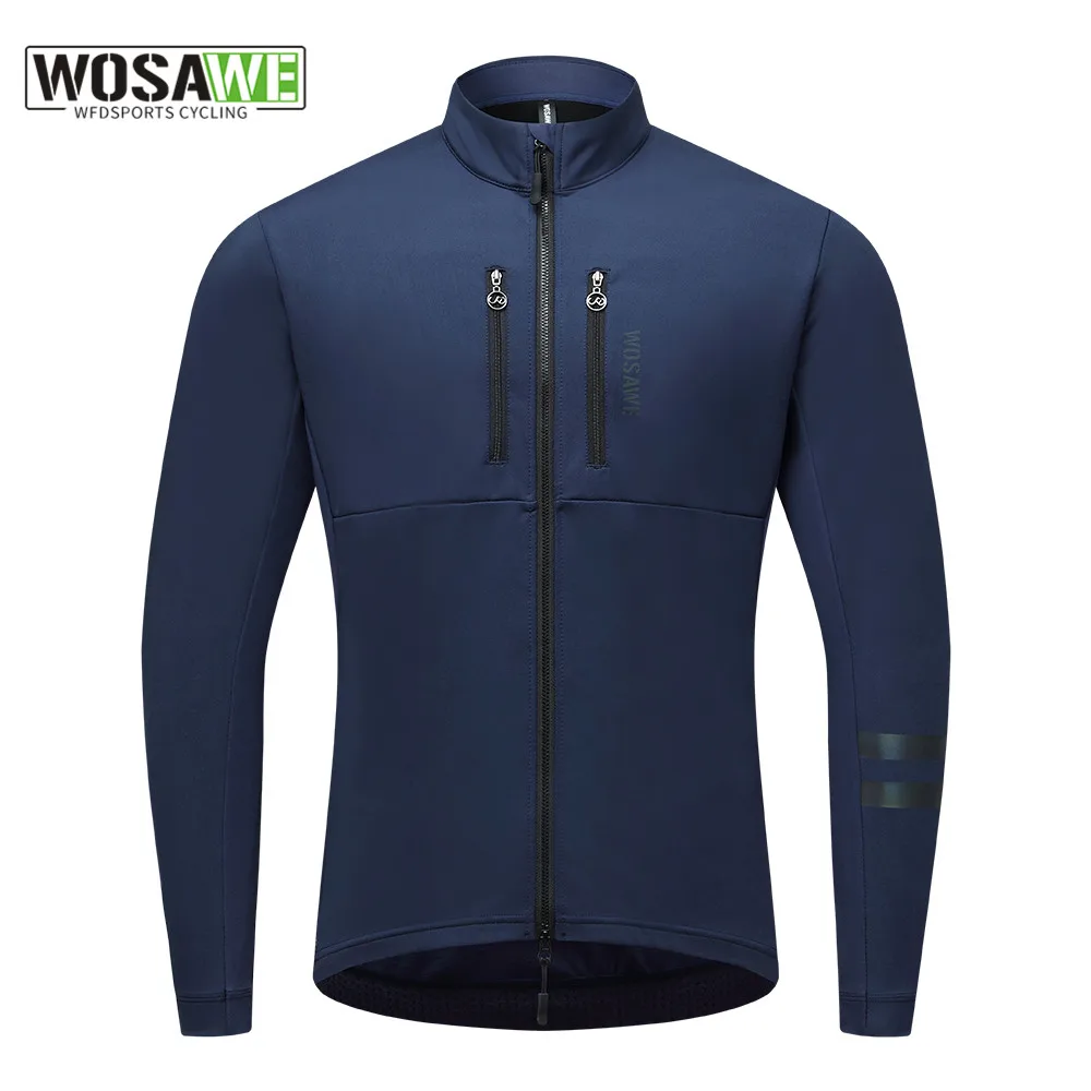 WOSAWE Winter Waterproof Cycling Jacket Men Ciclismo Windbreaker Jacket Cycling Bike Jacket Mtb Bicycle Jacket