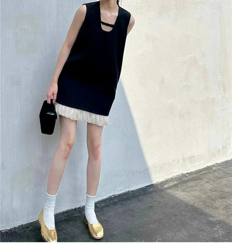 

Hollow Sleeveless Dress Women's 2026 New Summer High-end Loose A-word Skirt