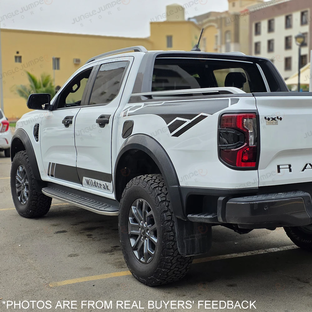 ABS Matte Black Fender Flares For Ford Ranger Next Gen T9 2023 2024 2025 2026 35mm Wide Off-road Wheel Arch Fender