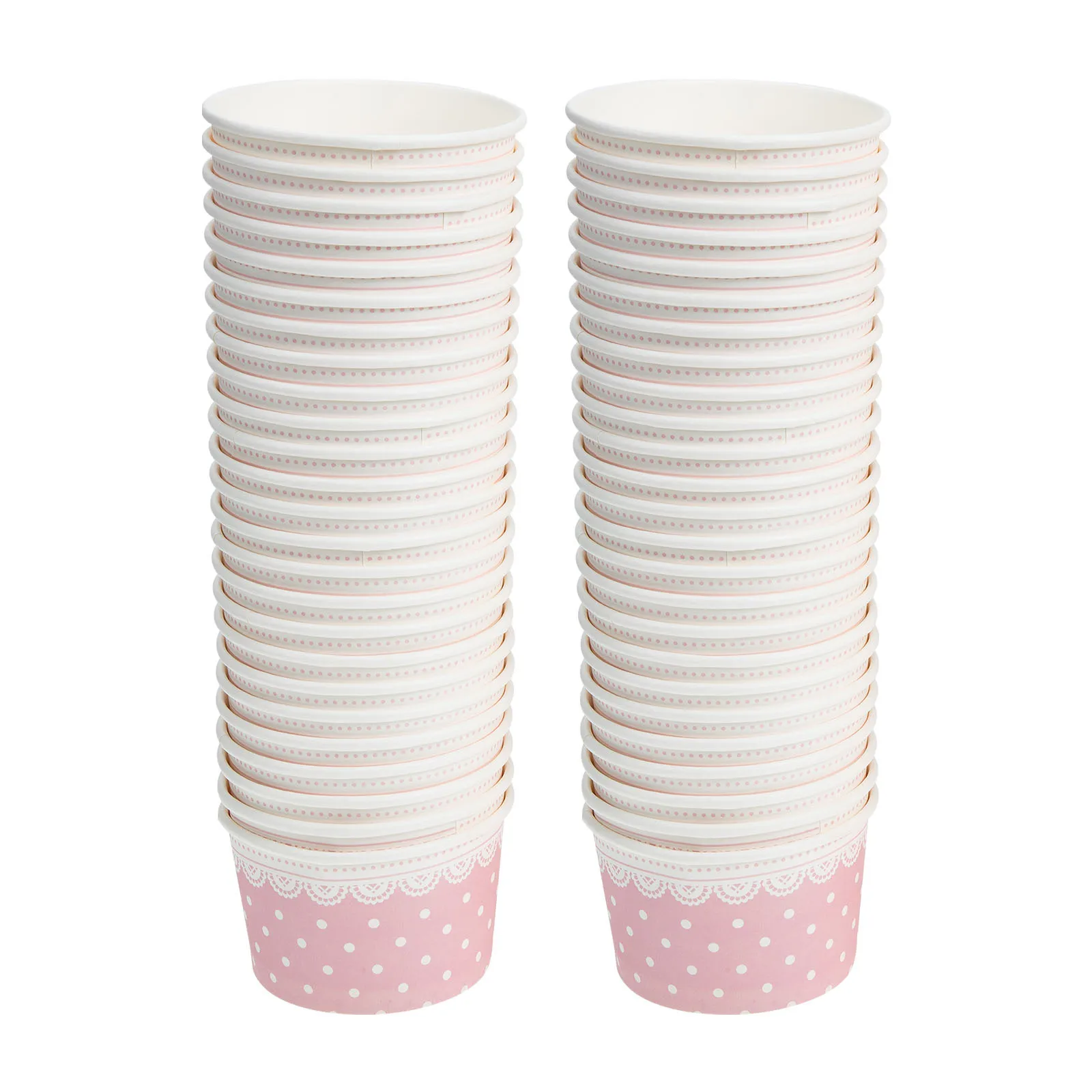 

50 Pcs Dessert Bowls Paper Disposable Ice Cream Cups Container Containers Sundae
