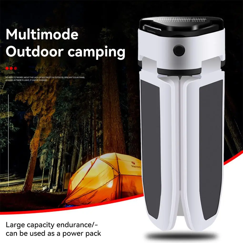 Three-leaf Multi-function Lamp Outdoor USB Emergency Lamp Outdoor Solar Charging Camping Lamp with Magnet Camping Supplies