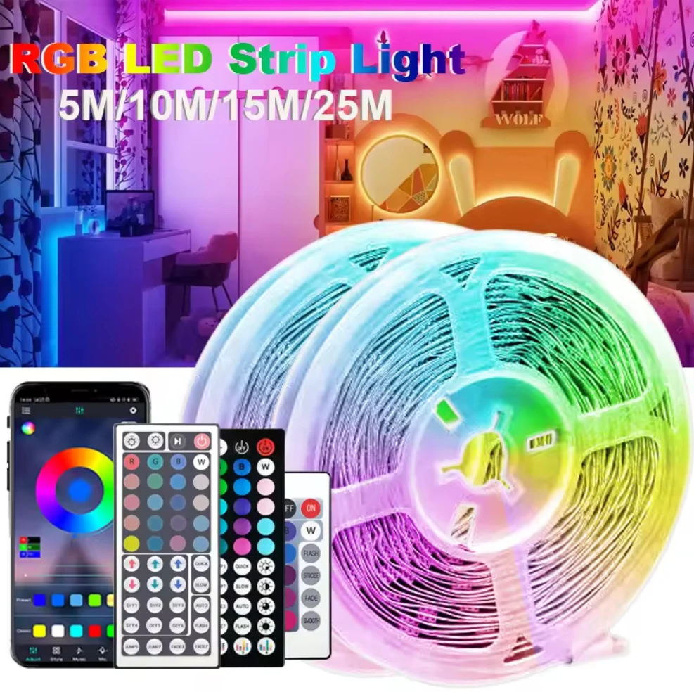 

Led Strip Lights 5m 10m 20m 25m Led Room Light Flexible Ribbon Luces Led Tape for TV Backlight Home Room Bedroom Decoration
