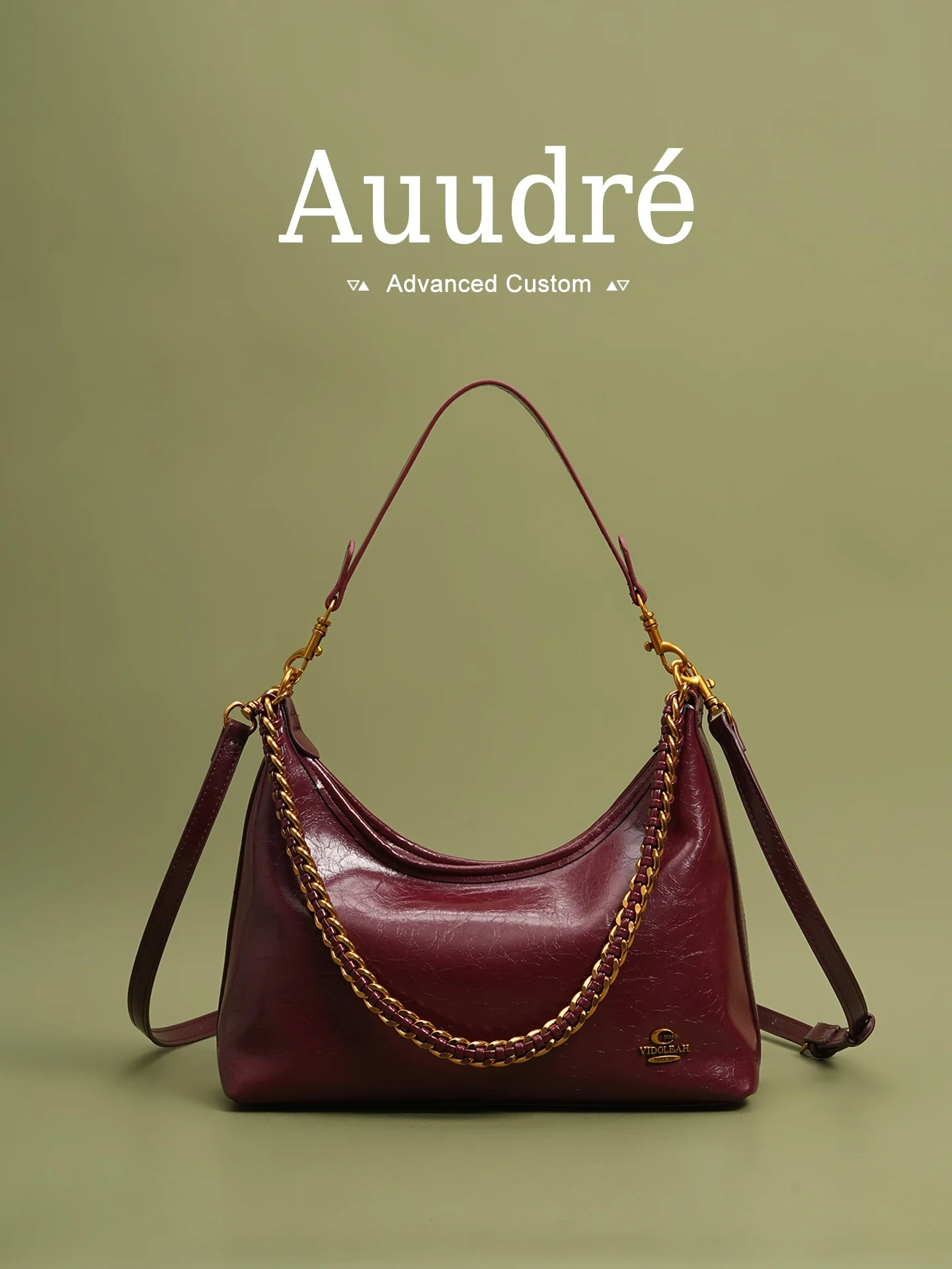 

Женская сумка Auudre Advanced Cus Retro Red через плечо из мягкой искусственной кожи для повседневного использования