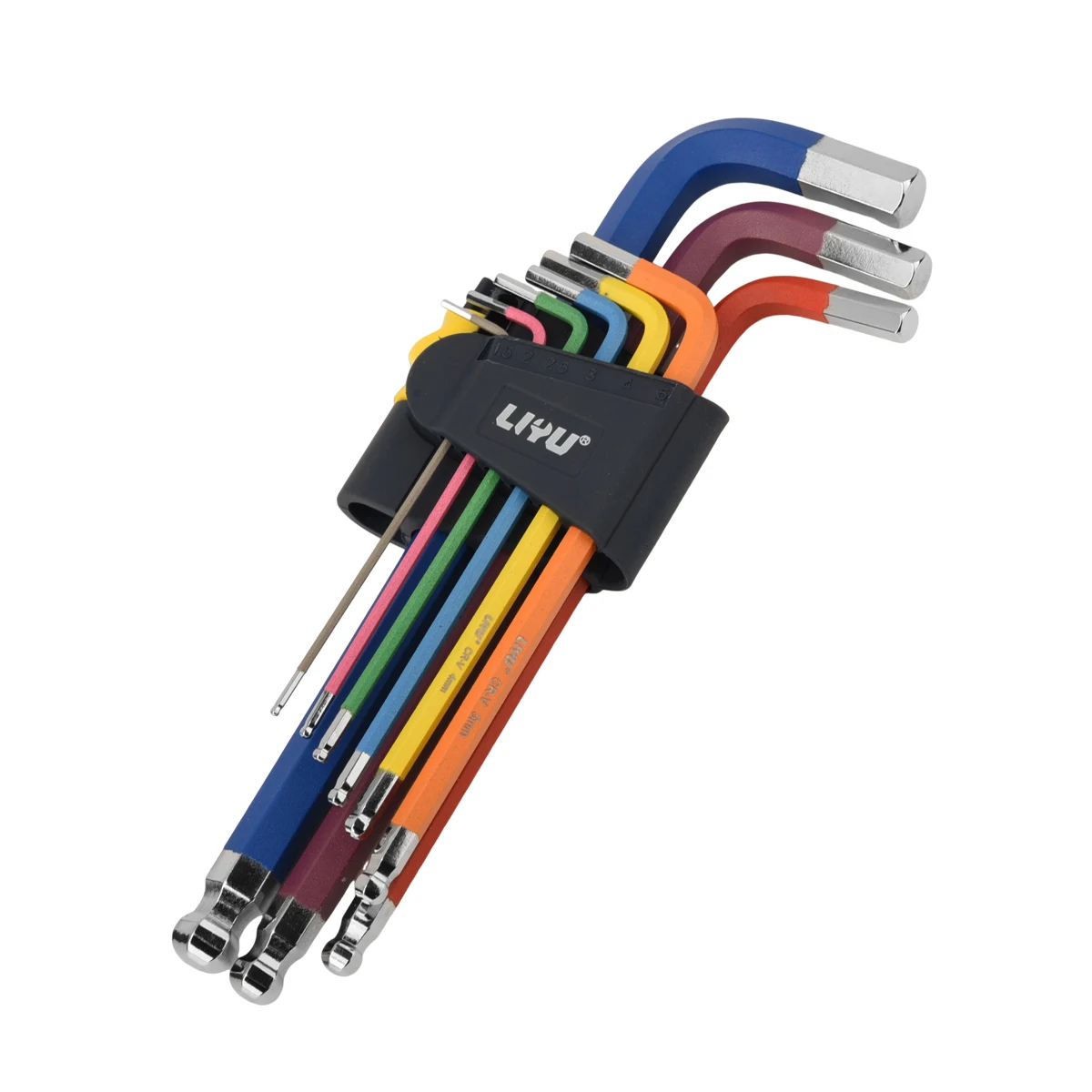 

9Pcs Color-Coded Long Arm Ball End Hex Key Wrench Set | High Hardness Cr-V Steel Allen Wrenches for Home Repair & Maintenance