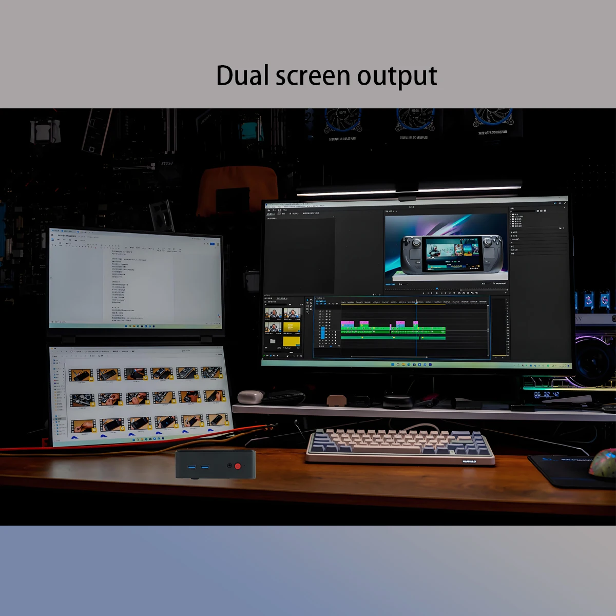Mini-PC N150 Intel N150 (bis zu 3,6 GHz) Desktop-Computer mit drei Disply-Ports, WiFi 6/BT5 4-Core 4-Thread Gigabit 2,5 G Lan SSD