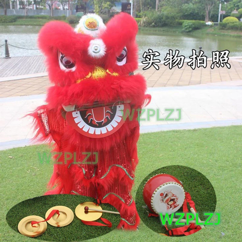 Royal 14 inch 5-9 age Kid Lion Dance pants Gong Drum cymbals Mascot Fancy Costume Cartoon Props Parade Outfit Sport Carnival