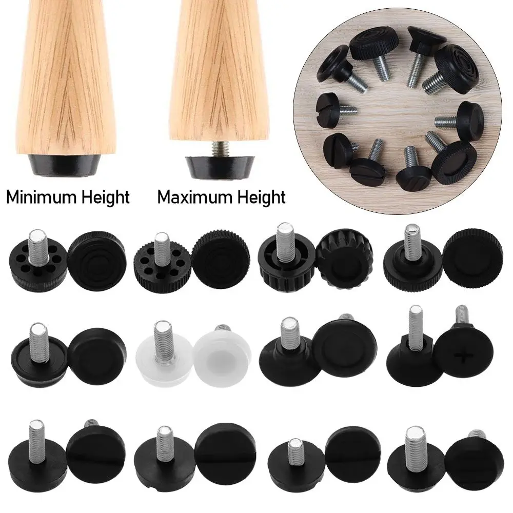 10Pcs Adjustable Floor Protector Table Chair Leg Pad Leveling Feet Furniture Adjustable Bolt Furniture Feet Chair Feet Level