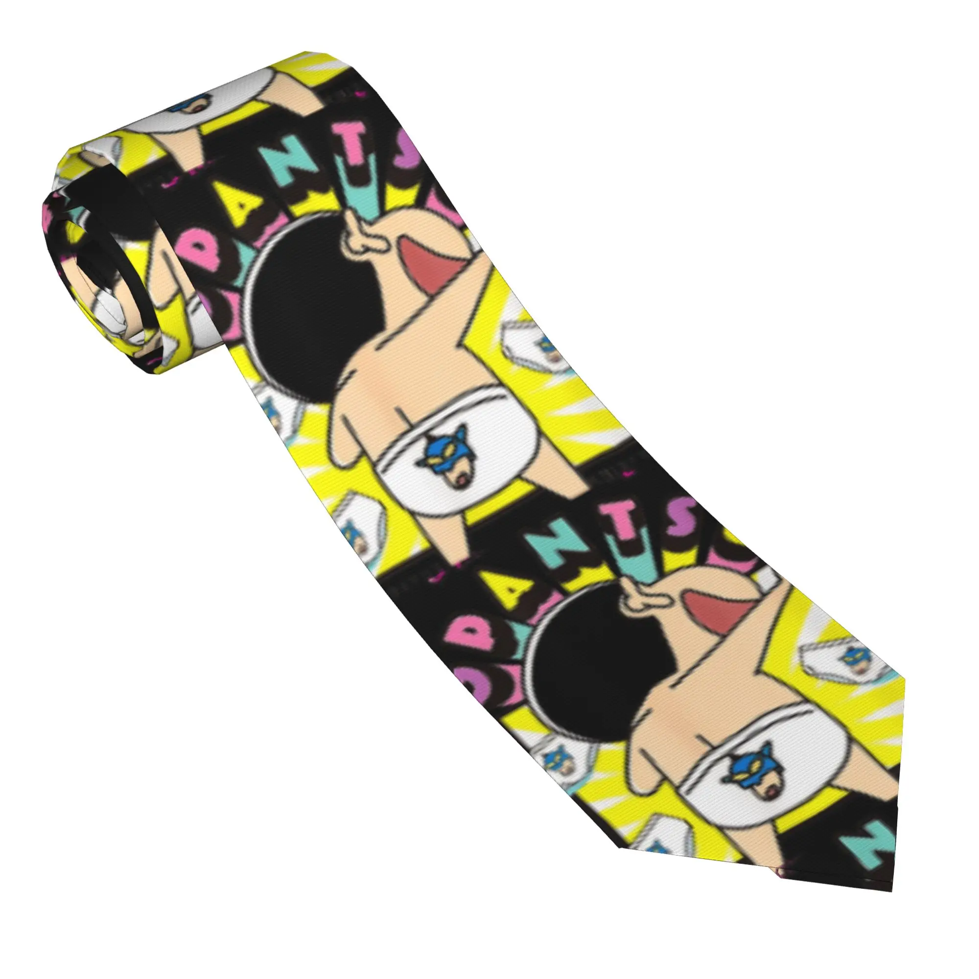 Shinchan Cartoon 90s Necktie Men Polyester 8 cm Casual  Wide Neck Ties  for Mens Accessories Gravatas Wedding Office