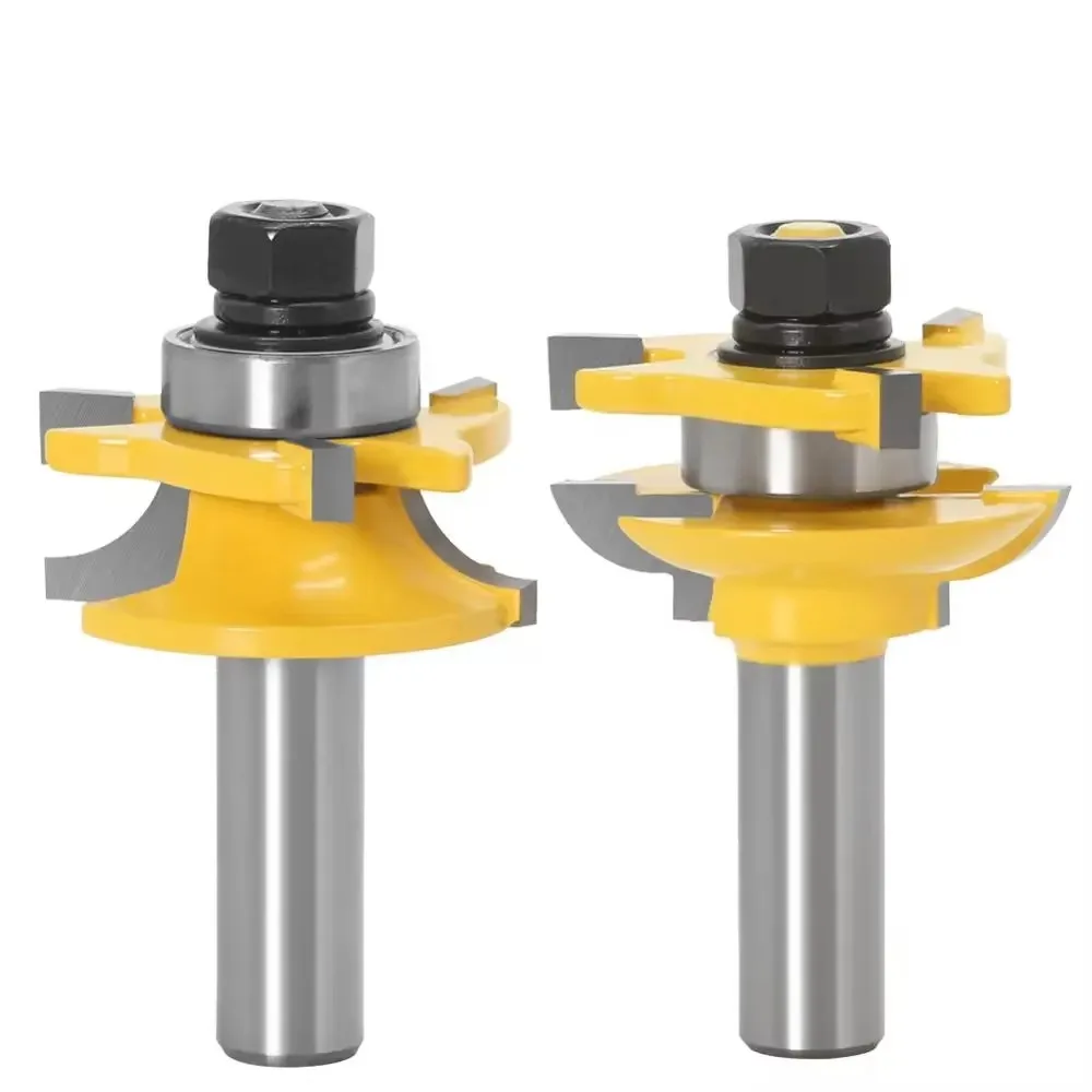 

2 шт./компл., 1/2 дюйма, 12,7 мм, 12 мм, фреза с хвостовиком, резьба по дереву, шейкер, рейка и стиль, фрезы, карбидный дверной нож, деревообрабатывающий шип