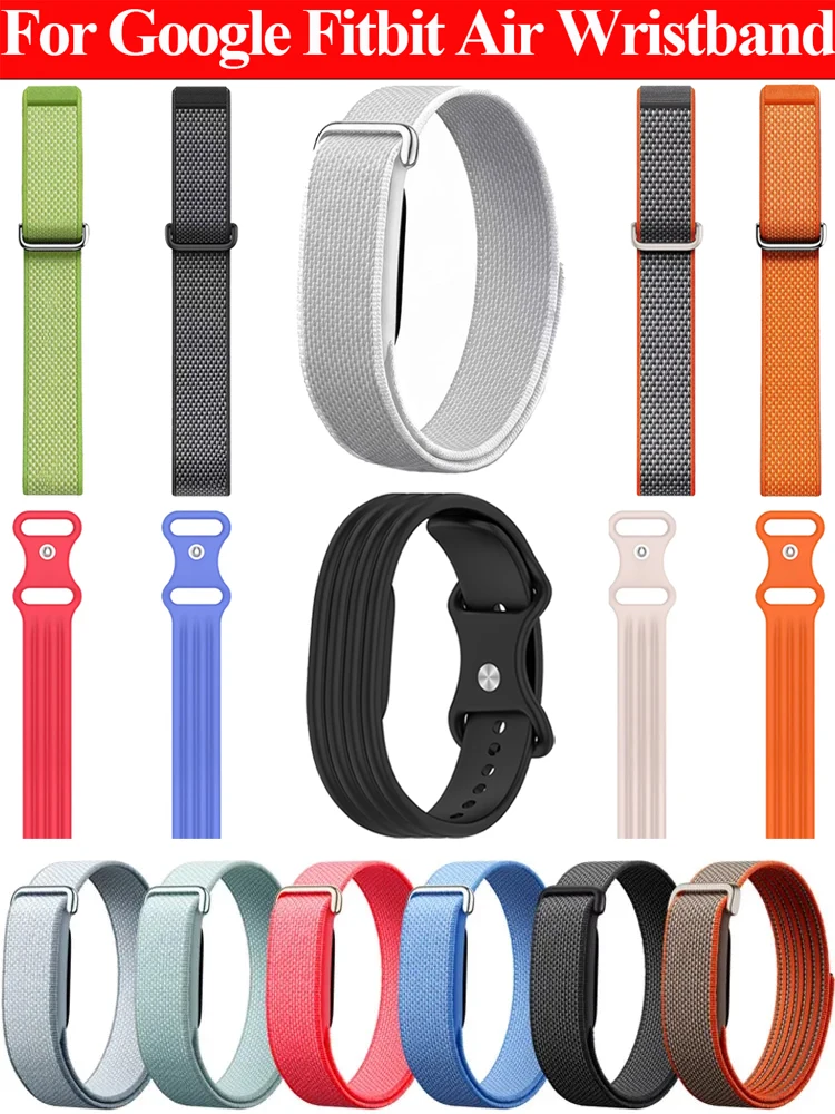 Sport-Nylon-Geflecht-Uhrenarmband für Google Fitbit Air, Ersatzarmband, Schlaufenarmband, atmungsaktives Armband für Fitbit Air