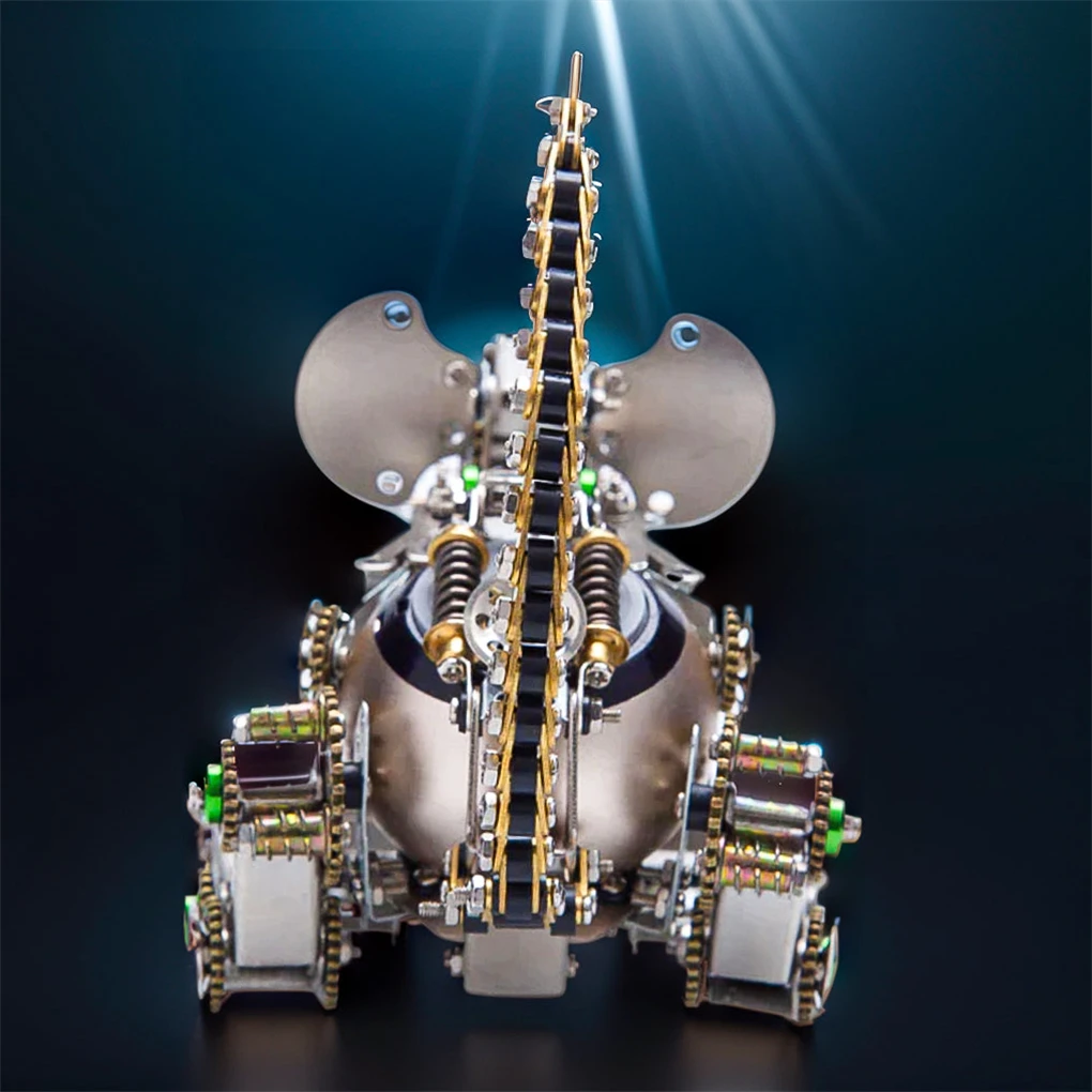 525PCS DIY 3D Mouse Metal Mechanical Puzzle Easter Mouse Assembly Animal Model Kit  model lover gift