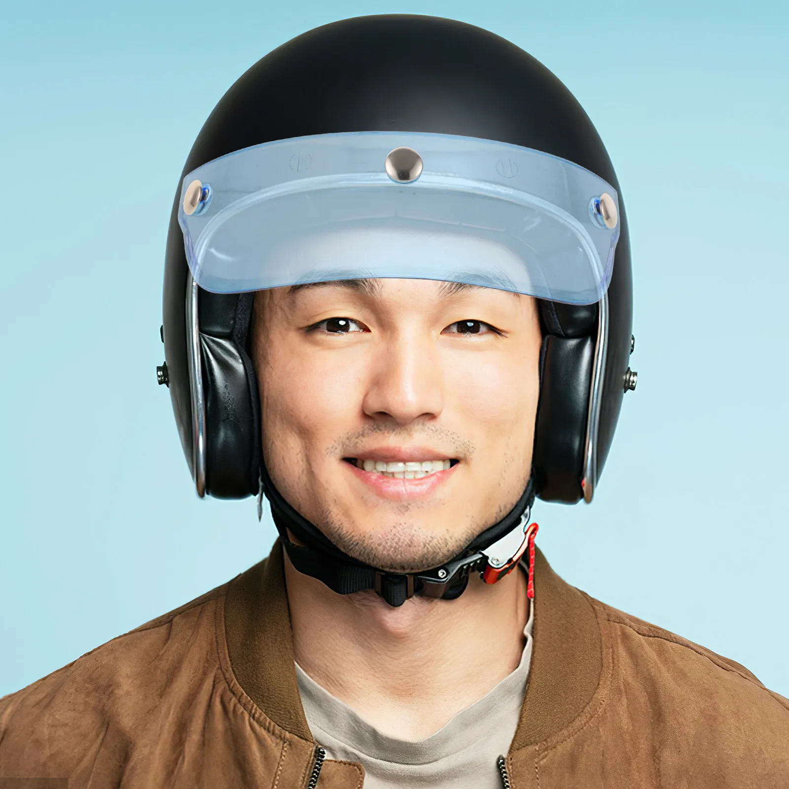 

Sun Visor Replacement For Motorcycle Outdoor Riding Uv Protection Shield Three-Button Attachment Cycling