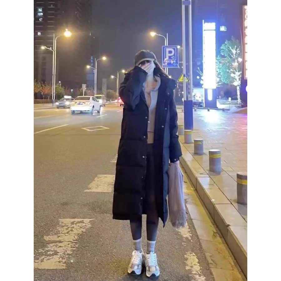 Bolubao 2025 Men Down Jacket Couple Coat Fashion Long Hooded Quality Korean Style Casual Women Winter Duck Down Jacket