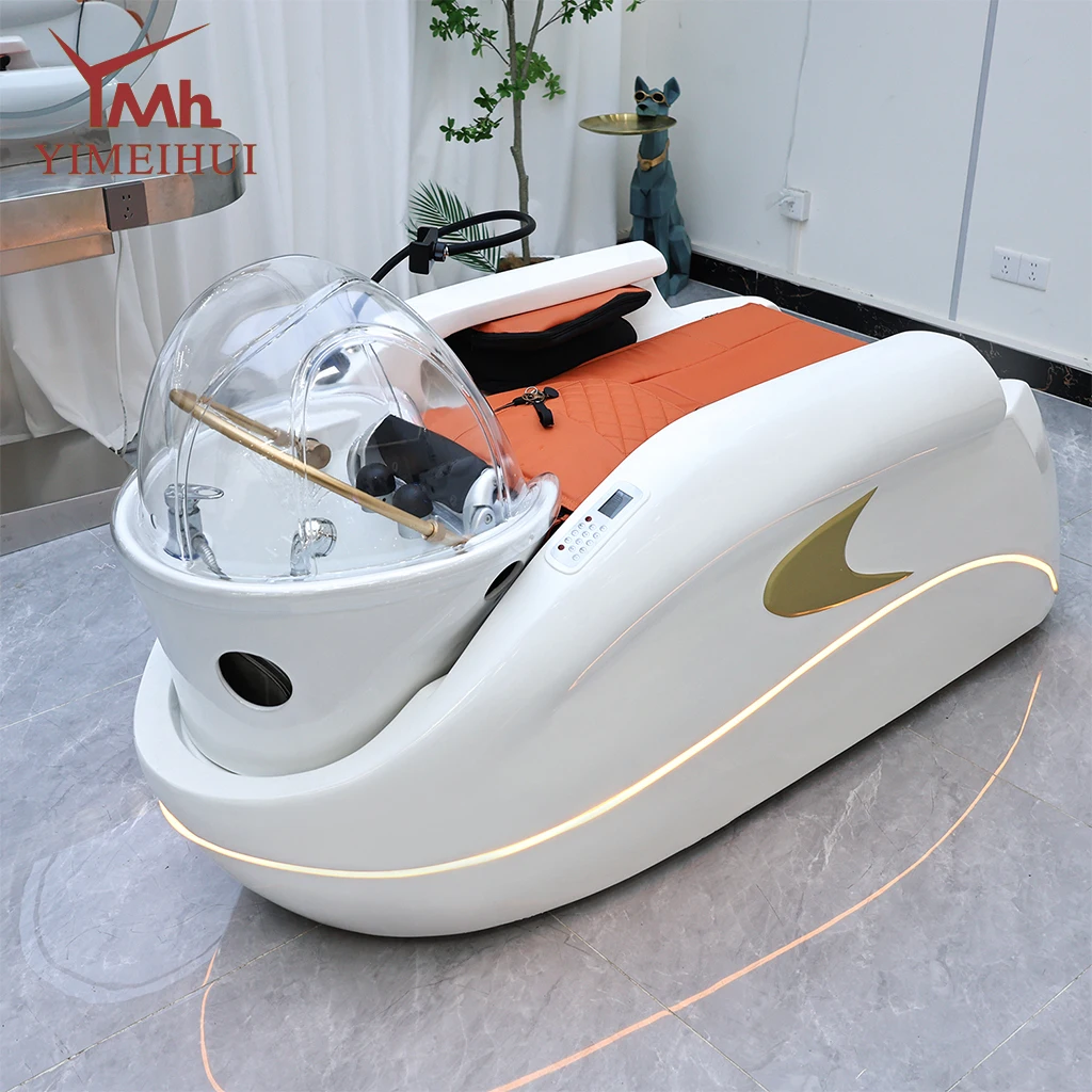 Hair Salon Equipments Electric Massage Water Therapy Spa Head Bed Salon Furniture Multifunctional Shampoo Beds