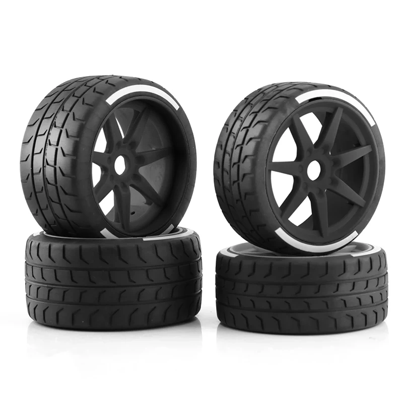 

4Pcs Tire Tyre 17mm Wheel Hex For ARRMA1/7 Firebird FELONY FSR Flying God Mustang GT Flat Running Da DA GT Tire Racing Highway