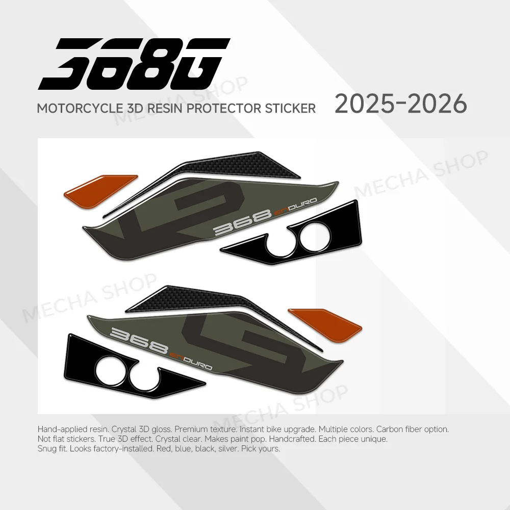 For Zontes 368G 2025 368 G 2026 Motorcycle HandGuard Shield Stickers Motocross Hand Guard Protection 3D Decals