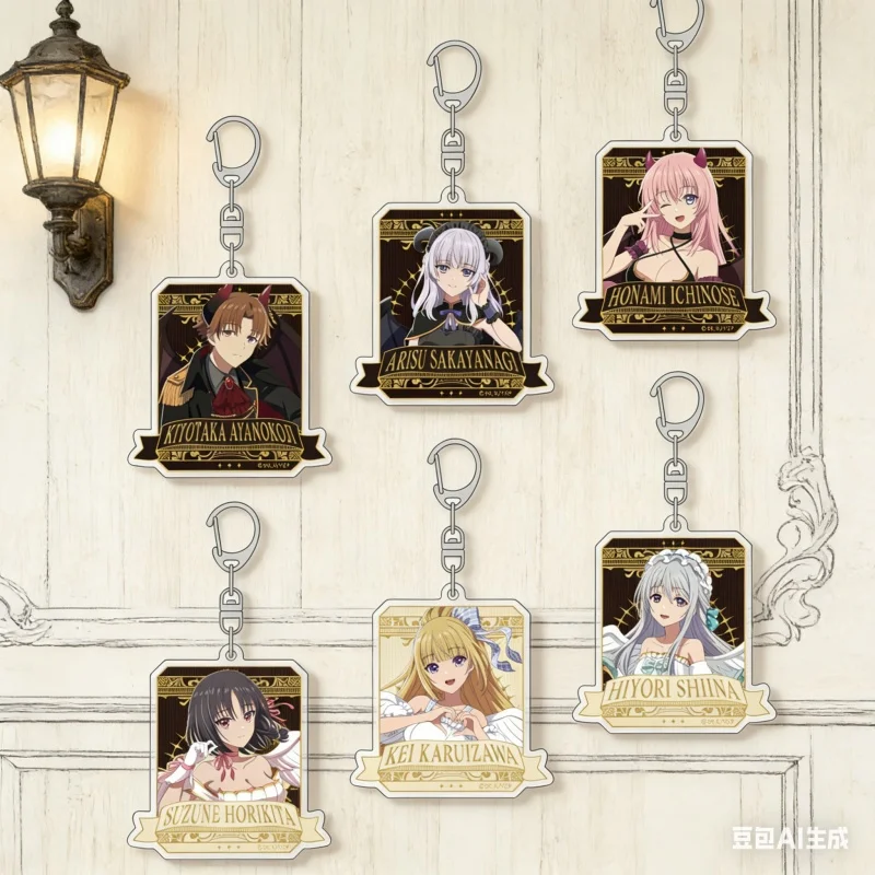 

Classroom of the Elite Anime Kiyotaka Arisu Honami Kei Acrylic Keychain Collecting 6CM Schoolbag pendant Cosplay Toy For Gift