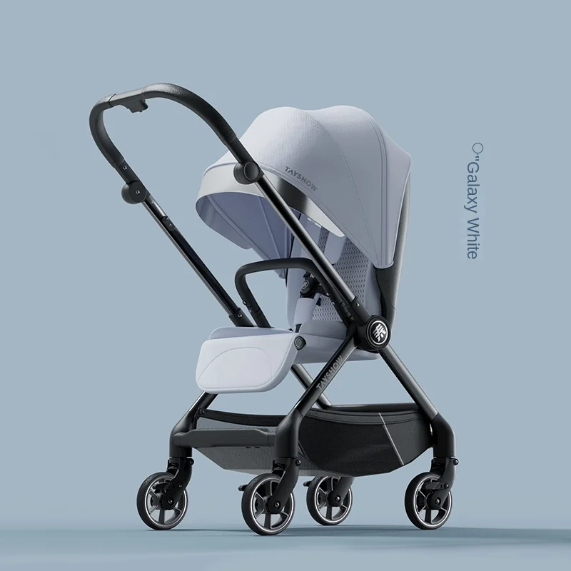 

Lightweight Baby Stroller 0-3 Years Old Can Sit and Lie Down Spine Protection Seat Two-way Push Four-wheel Independent Brake