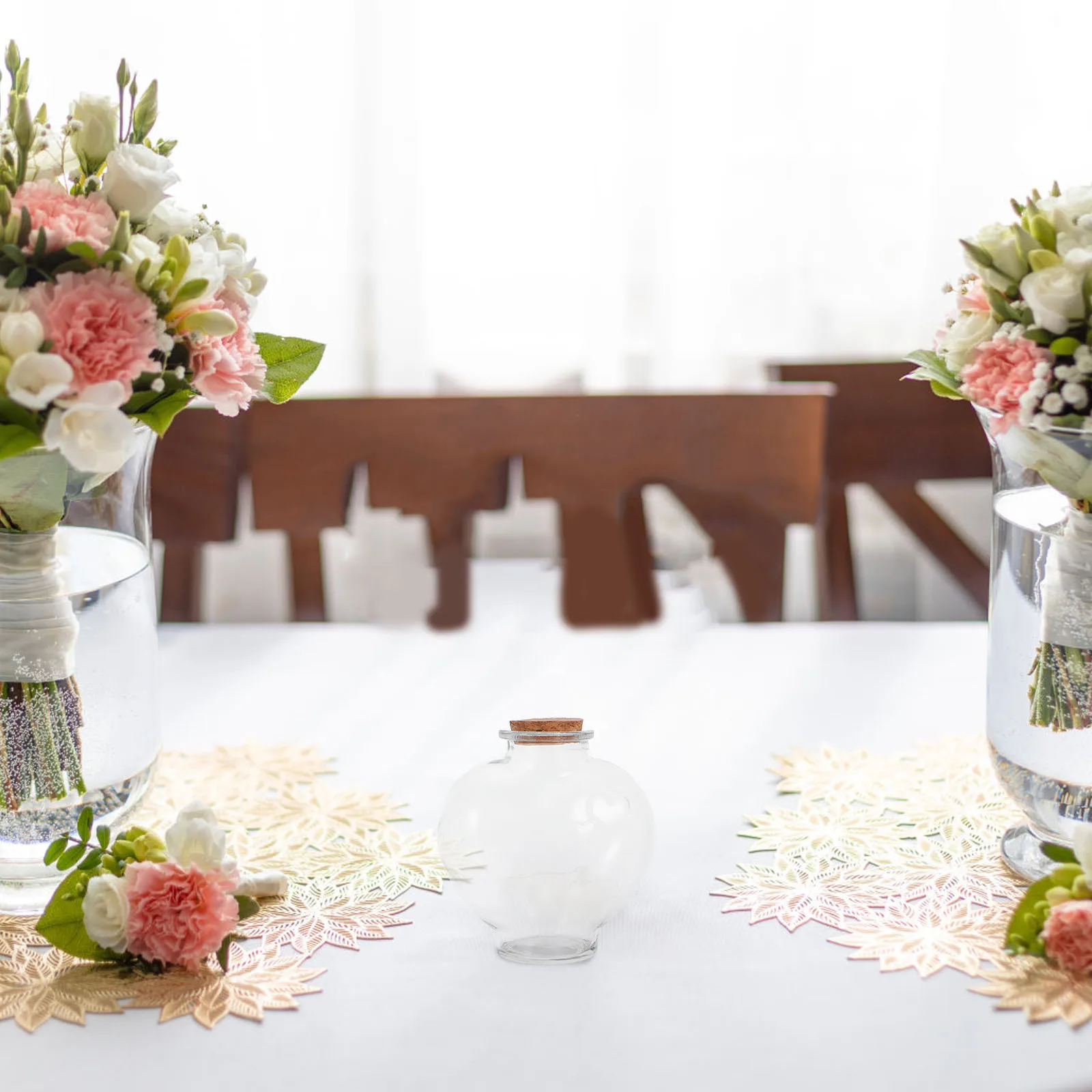 

3Pcs Glass Sand Ceremony Bottles Heart Jars Cork Stoppers Wedding Keepsake Honeymoon Sand Decorative Vials Unity Symbol Wedding