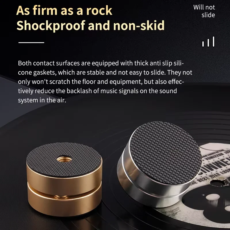 

4PCS High-end HiFi Aluminum Alloy HIFI Audio Speakers Amplifier DAC CD Anti-shock Absorber Foot Pads Vibration Absorption Stands