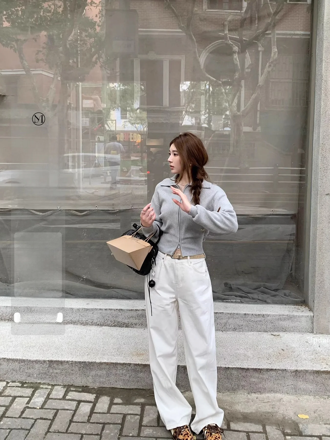 

YUYEE Summer American Sle Double Zipper Collared Sweater Ultra Luxury Faion Women's Knitwear Turn-down Collar Zipper Sweater