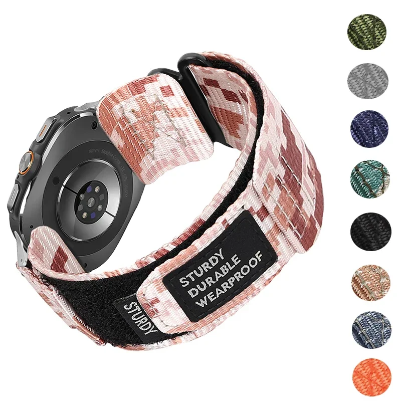 

22mm Nylon Strap for Samsung Galaxy Watch 7 Ultra 47mm Sport Bracelet Replacement Wristband Watchband case Strap Accessories