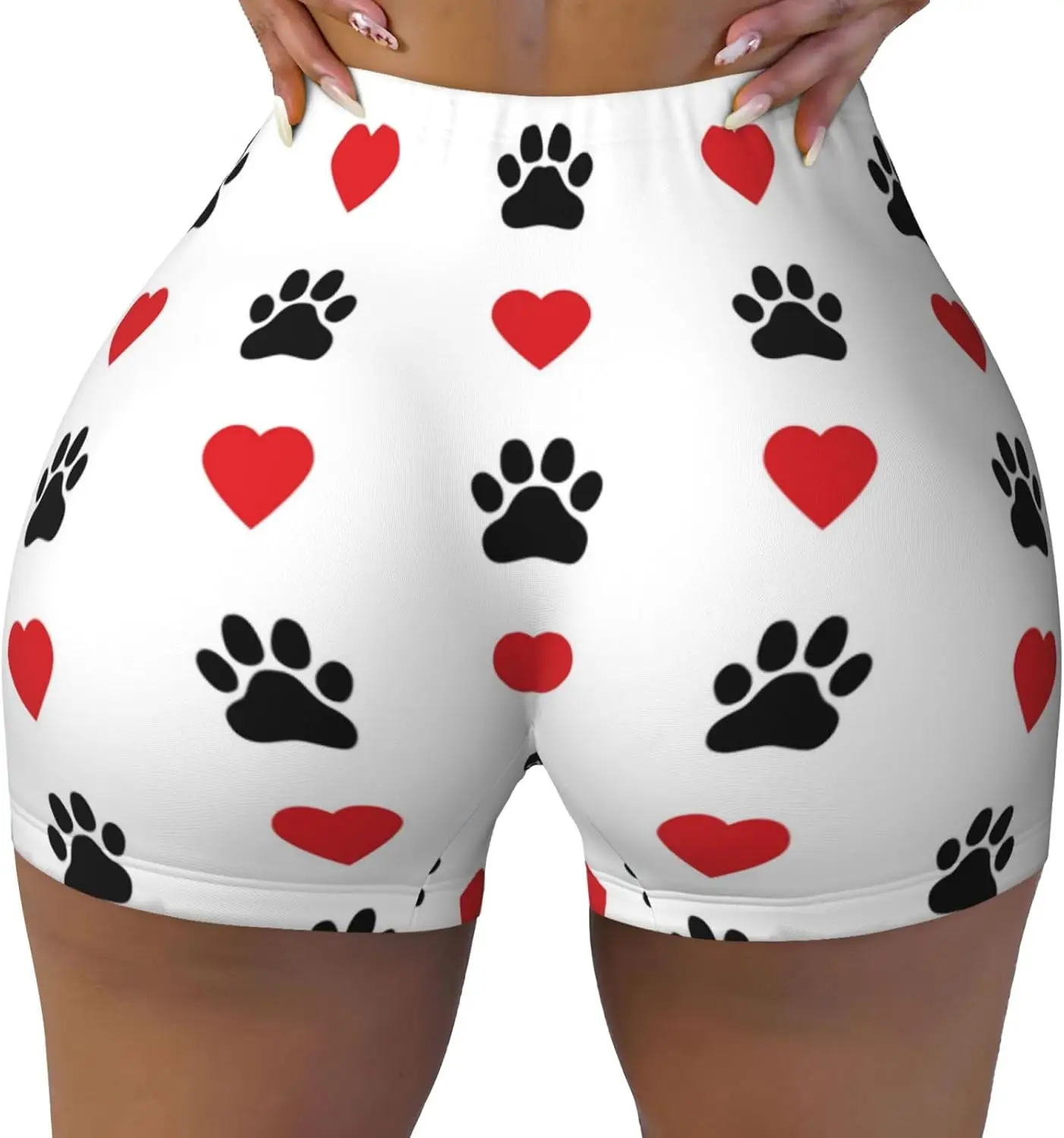 

Женские шорты для тренировок с высокой талией и розовыми бабочками, спортивные шорты для фитнеса и бега в тренажерном зале, йоге