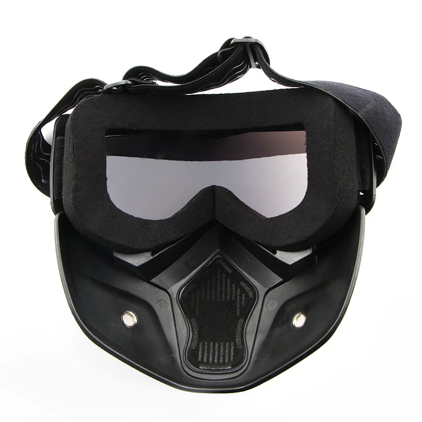 Dust-proof Men Women Cycling Bike Full Face Mask Windproof Winter MTB Goggles Bicycle Snowboard Ski Masks with Anti-UV Glasses