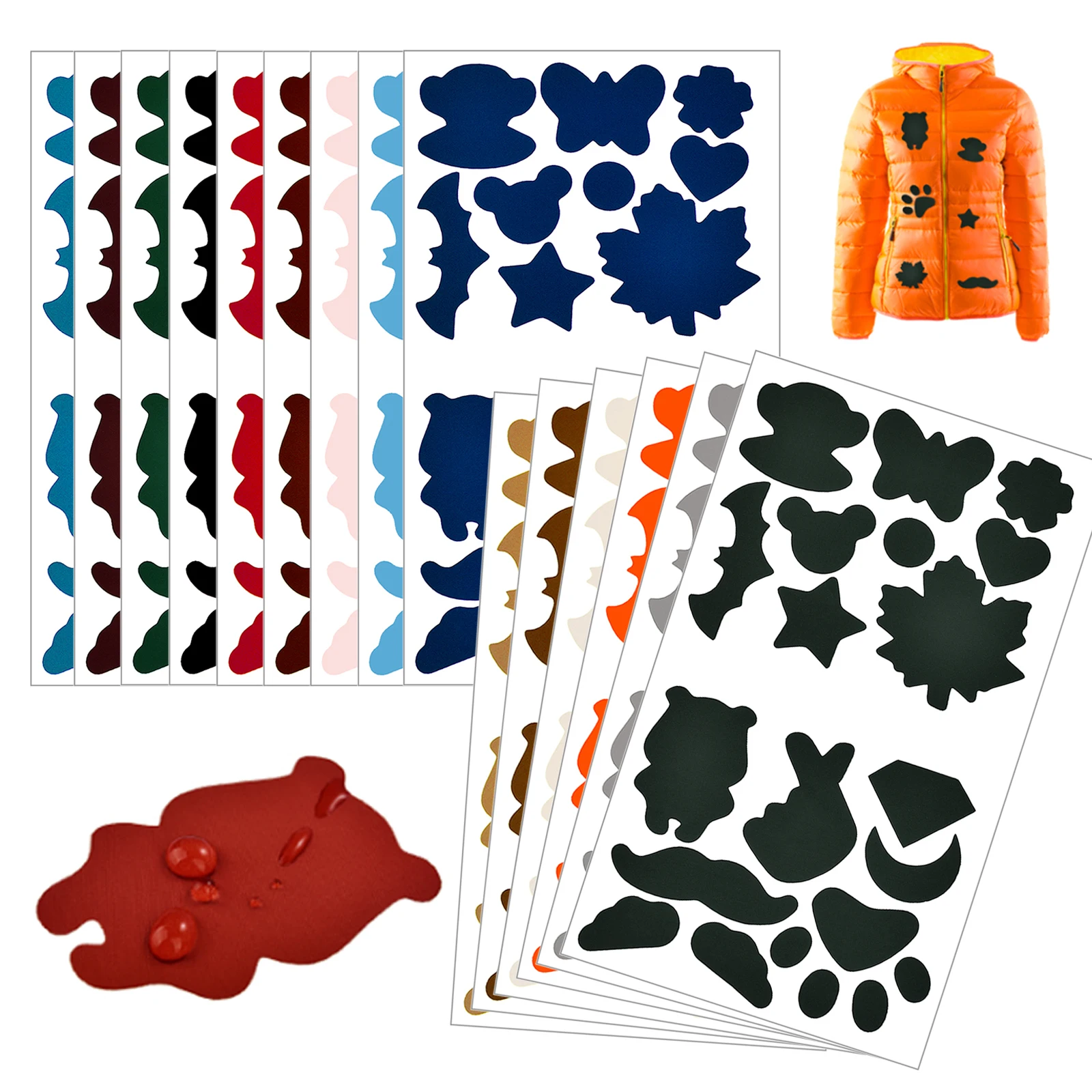 DIY Self Adhesive Patches Down Jackets Pants Clothes Repair Raincoat Umbrella Cloth Sticker Washable Patch Apparel Sewing Fabric