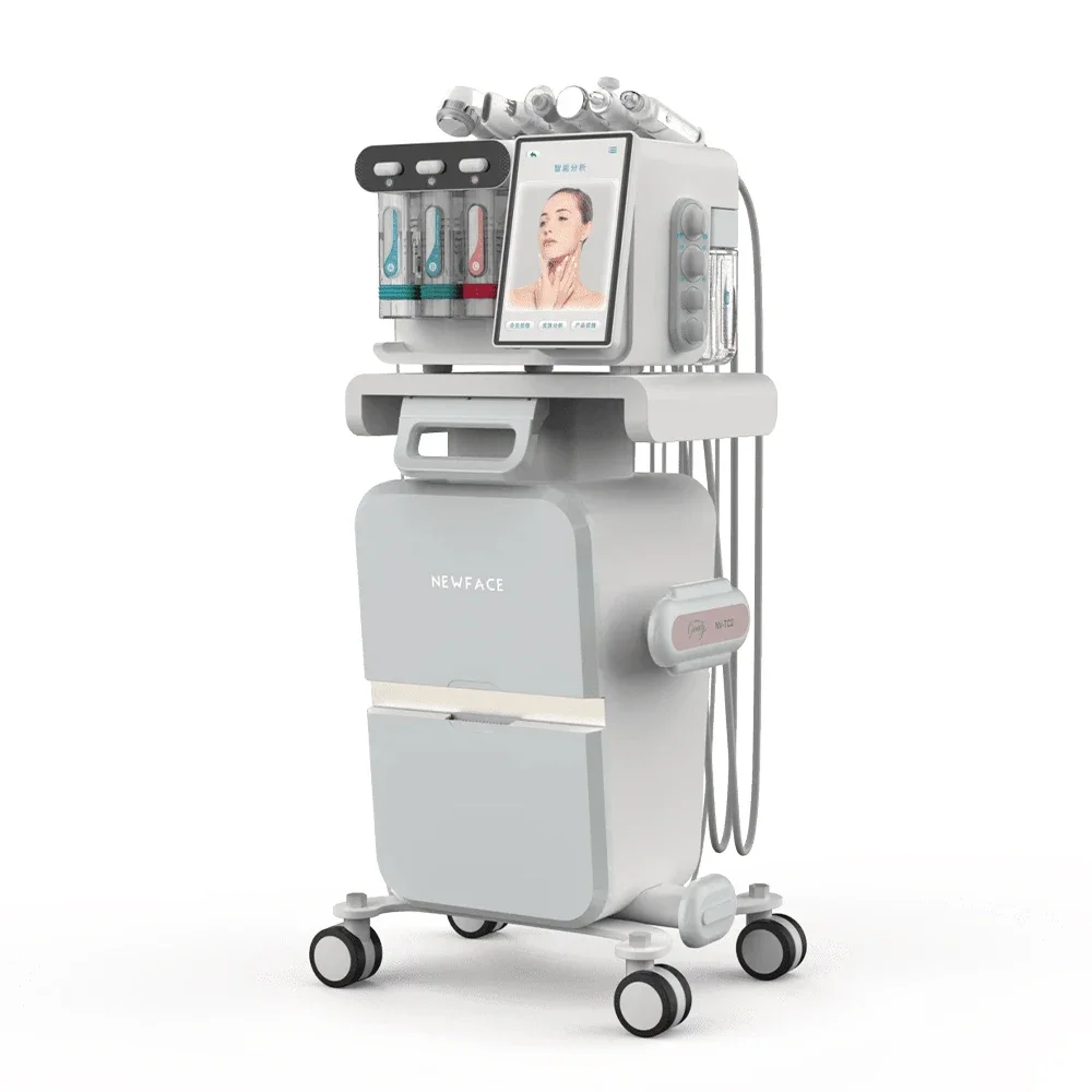 H2O2 – appareil hydroFacial ultrasonique 8 en 1, nettoyeur Facial à petites bulles, nettoyage en profondeur des pores, Lifting du visage, Machine de soins de la peau