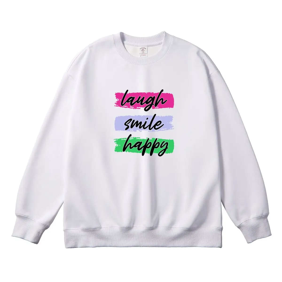 Oversized Women's Pullover Colorful Graphic Woman Tops Female Sweatshirt Round Neck Long Sleeve Autumn Winter Thick Clothes