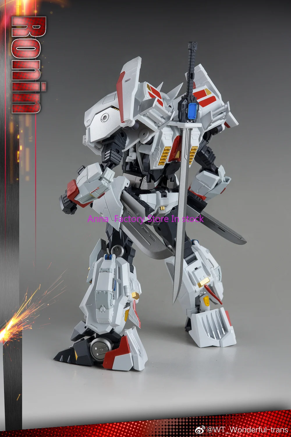 In Stock Fantastic Transformation Trans WT01 WT-01 White Masterpiece RONIN Drift Robot Action Figure Toy with Box