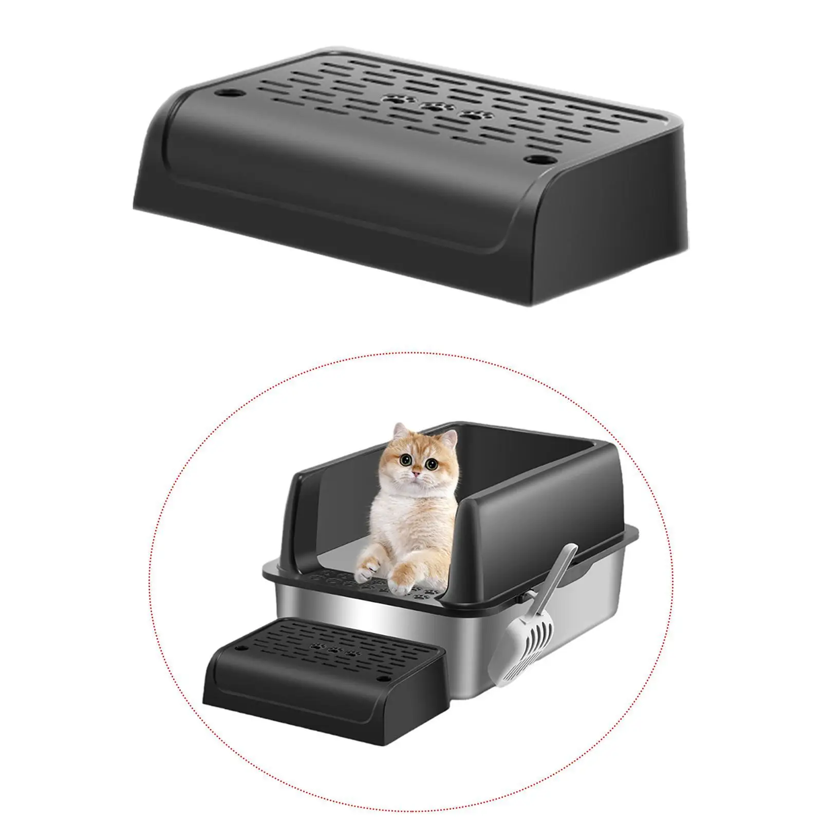 

Foot Board for Cats Litter Case Keep Tidy Washable Easy to Clean Cat Pedal Step