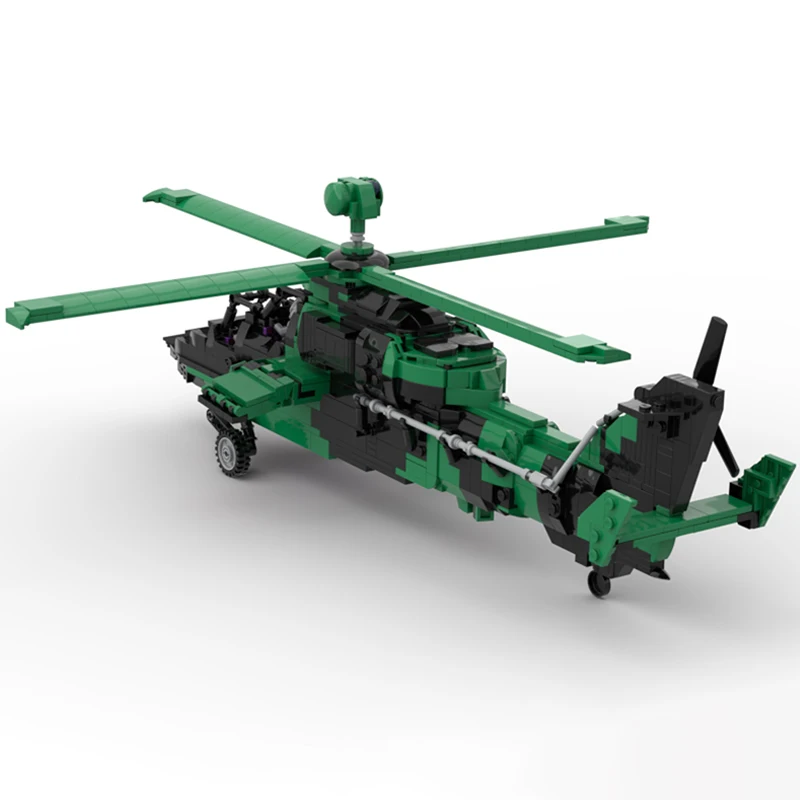 High-tech European Support Helicopter Tiger UHT Model Building Blocks MOC Technology Bricks Classic Children's Collection Toys