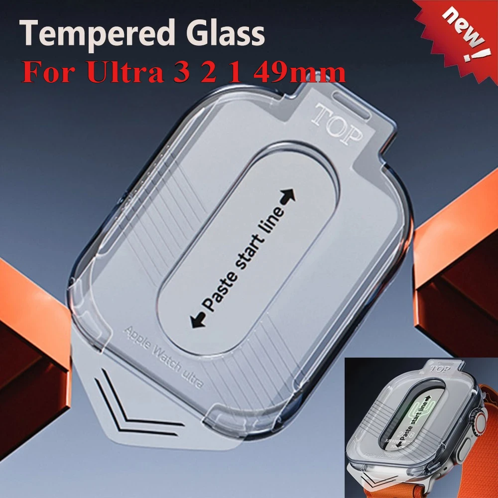 1-5 шт., защитная пленка для смарт-часов высокой четкости из закаленного стекла 9H для Apple Watch Ultra 3 2 1 49 мм 1-5 шт., защитная пленка для смарт-часов высокой четкости из закаленного стекла 9H для Apple Watch Ultra 3 2 1 49 мм