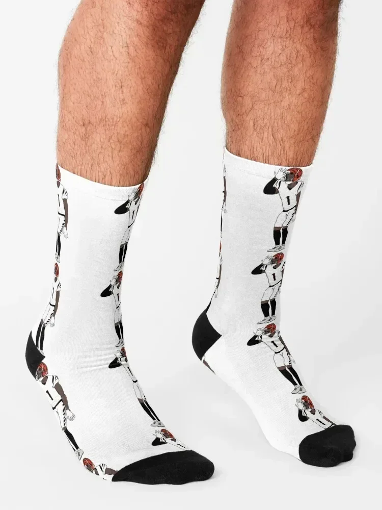 Ja'Marr Chase Socks essential Stockings compression professional running retro Men's Socks Luxury Women's