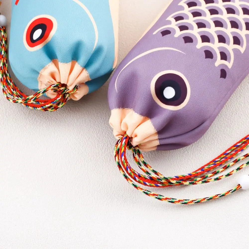 Retro Pendant Small Item Bag Car Hanging Graduation Gift Japanese Style Sachet Koi Carp Blessing Bag Coin Purse Jewelry Bags