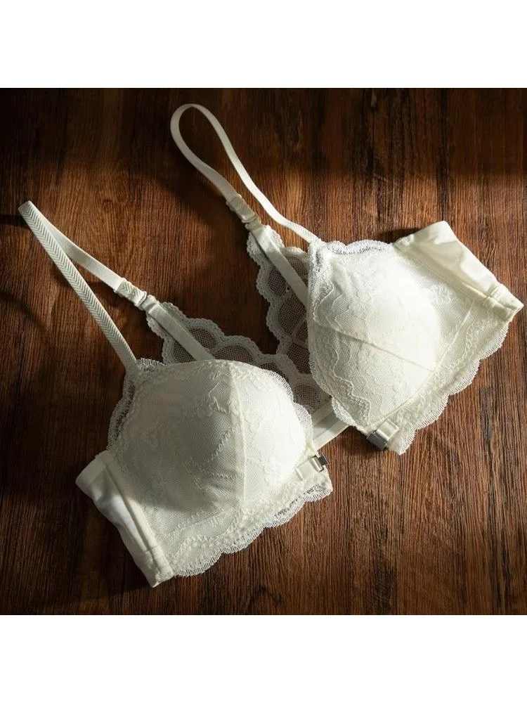 Französisches Dessous-Set mit Vorderverschluss, Push-Up-Polsterung, kabelloser Komfort, verstellbare Träger für Damen, 2026, neuer sexy BH Bestselle