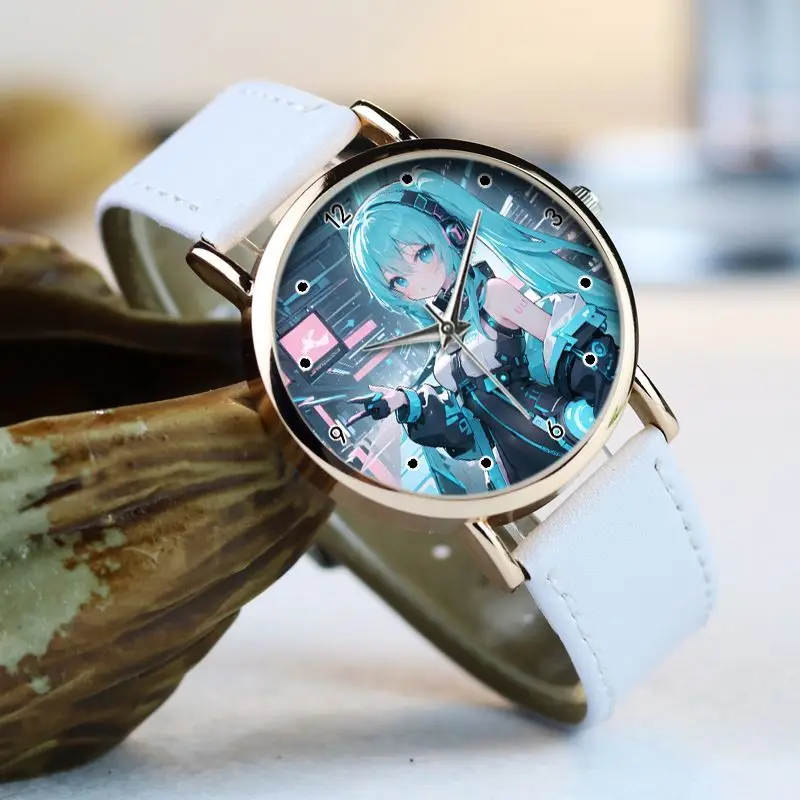 Hatsune Miku watch peripheral animation creative cute cartoon two-dimensional miku student LED electronic watch Christmas gift