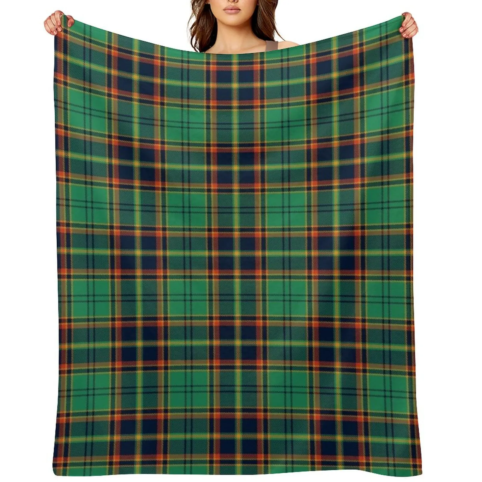

County Antrim Irish Tartan Throw Blanket funny gift for sofa Retros Blankets For Bed Blankets