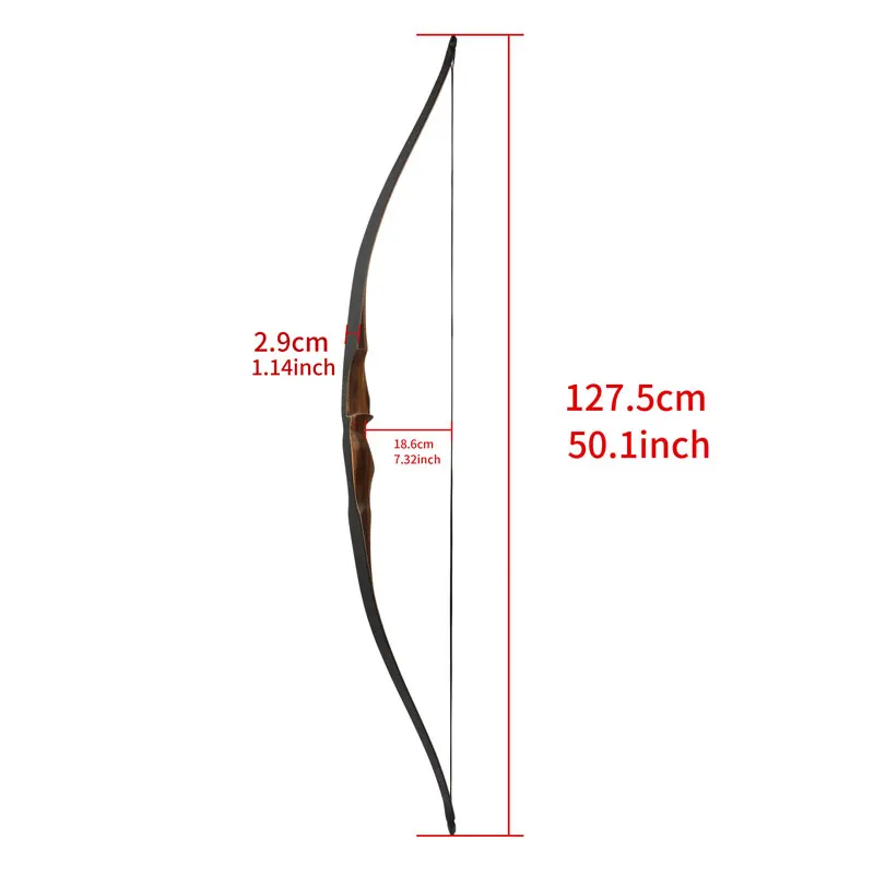 52inch 10-25 lbs Archery Longbow Traditional Bow Right Hand Outdoor Sports Shooting Hunting Practice Bow And Arrow Accessories