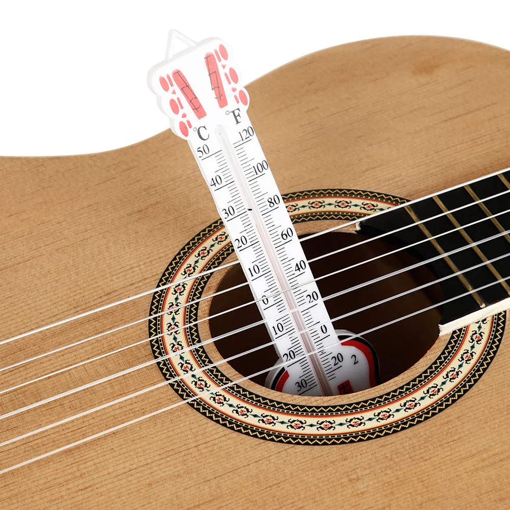 

4Pcs Wall Mounted Room Thermometer Plastic Durable Hanging Temperature Meter Indoor Accurate Measurement Guitar Thermometer