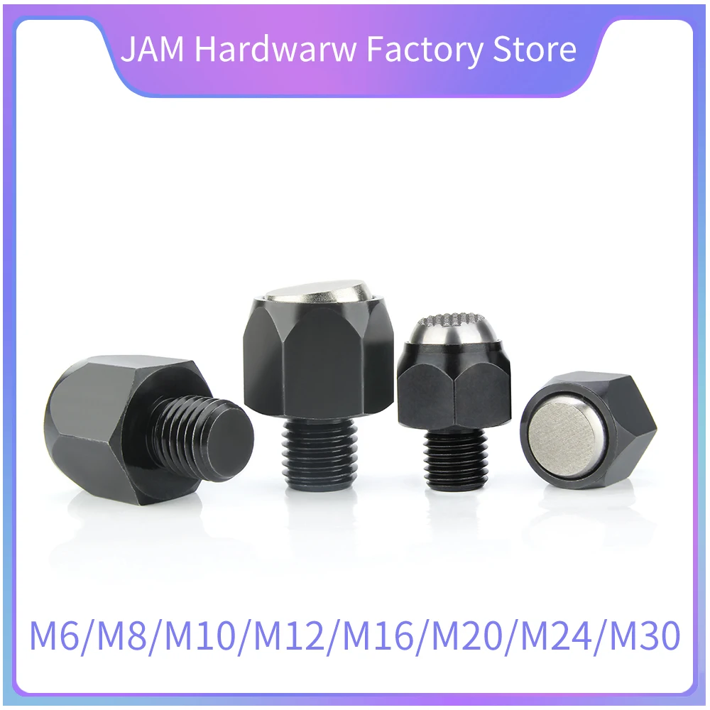M6/8/10/12/16/20/24//30 MJ420 Carbon Steel Hexagon Screw Ball Plungers Grub Bolt Point Set Locating Ball Plunger